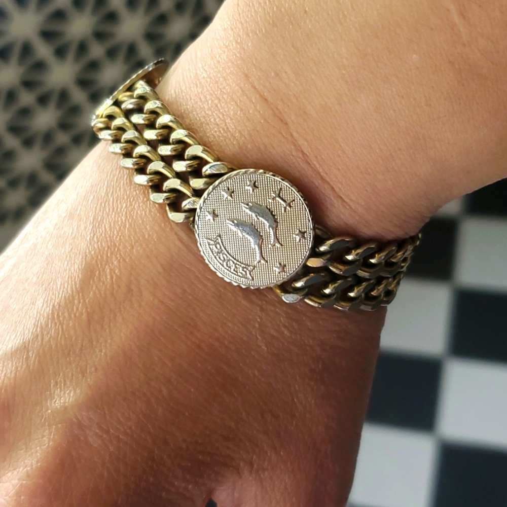 Vintage Goldtone Pisces bracelet - Picture 3 of 5